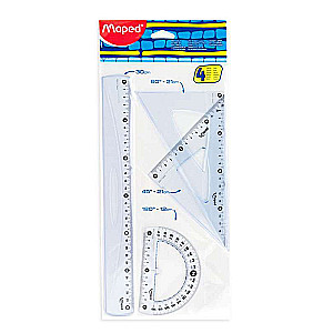 MAPED Maxi lineālu komplekts 4 priekšmeti PP