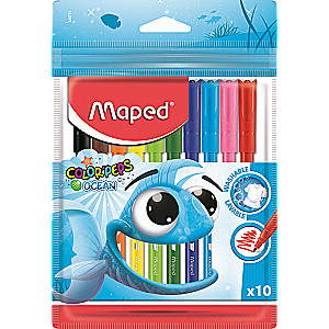 Flomāsteri MAPED ColorPeps Ocean 10 krāsas