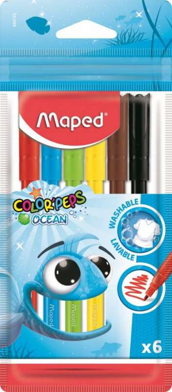 Фломастеры MAPED ColorPeps Ocean 6 цветов