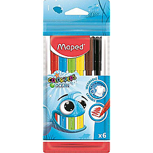 Flomāsteri MAPED ColorPeps Ocean 6 krāsas