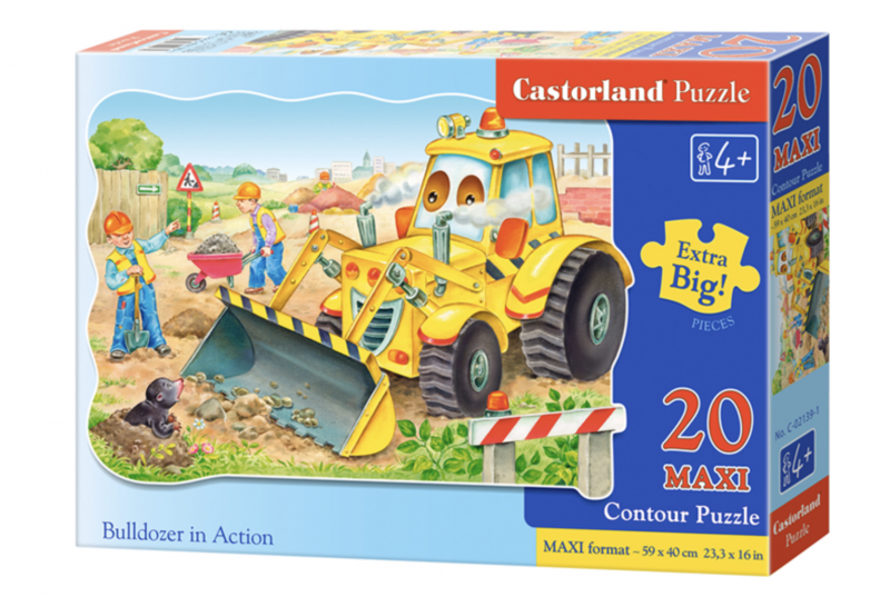 Puzle-Mozaīka. Buldozers, 20 elementi