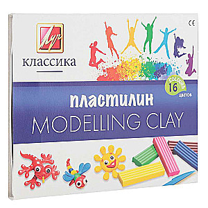 Plastilīns KLASIKA 16 krāsas