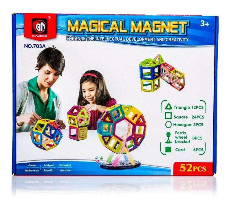 Набор магнитного конструктора Magical Magnet, 52 детали