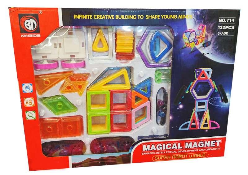 Набор магнитного конструктора Magical Magnet, 132 деталей