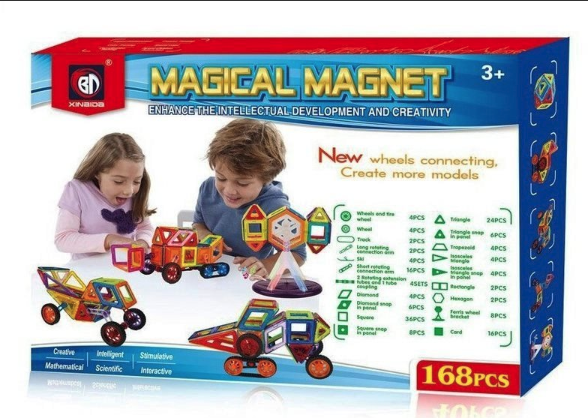 Набор магнитного конструктора Magical Magnet, 168 детали