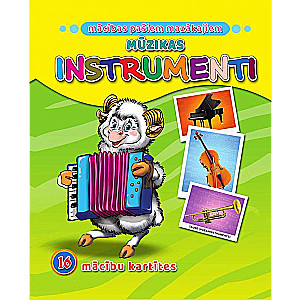 Mūzikas instrumenti. 16 mācību kartiņas