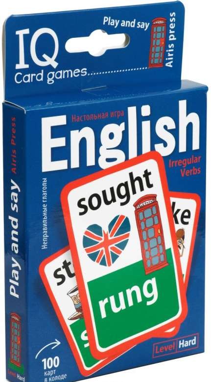 Набор карточек English. Irregular Verbs (100 карточек)