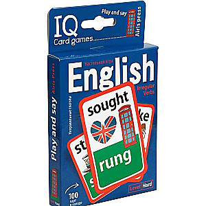 Karteņu komplekts English. Neparastie darbības vārdi (100 kartes)
