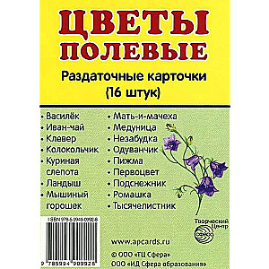 Ziedu lauku kartīšu komplekts