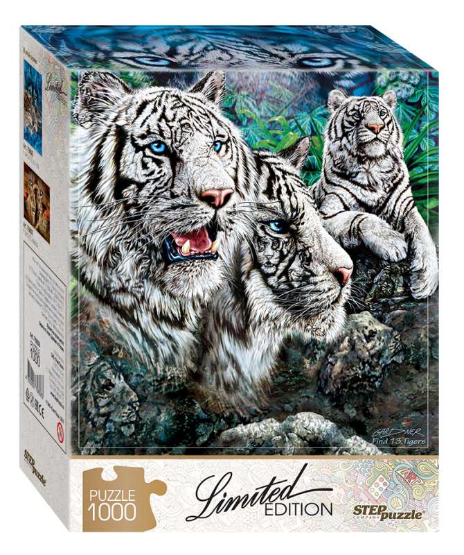 Mozaīka "puzzle" 1000 "Atrodi 13 tīģerus" (Limited Edition)