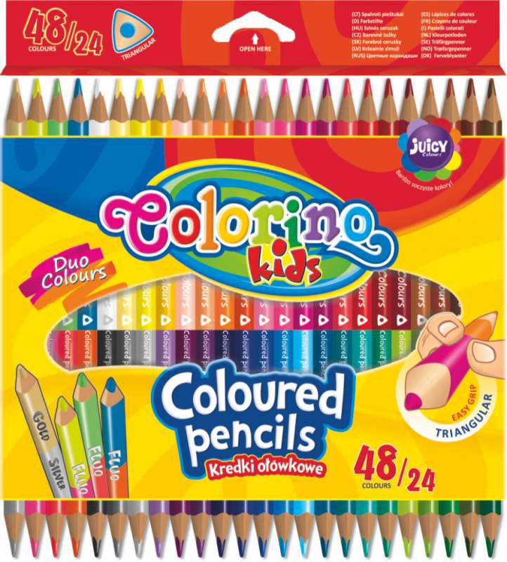 Krāsainie zīmuļi COLORINO 24=48 krāsas