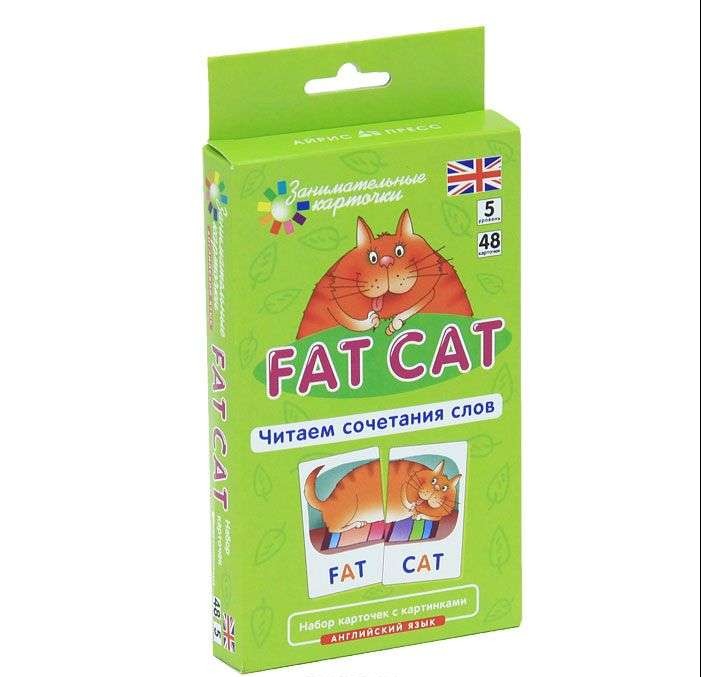 Набор карточек Fat Cat. Читаем сочетания слов. Level 5