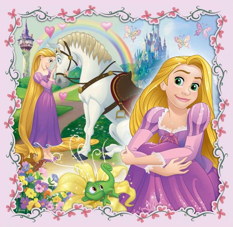 Puzle 3in1 Trefl: Rapunzele, Aurora un Ariel