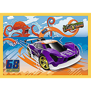 Puzle 4in1 Trefl: Hot Wheels transportlīdzekļi