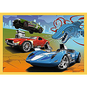 Puzle 4in1 Trefl: Hot Wheels transportlīdzekļi