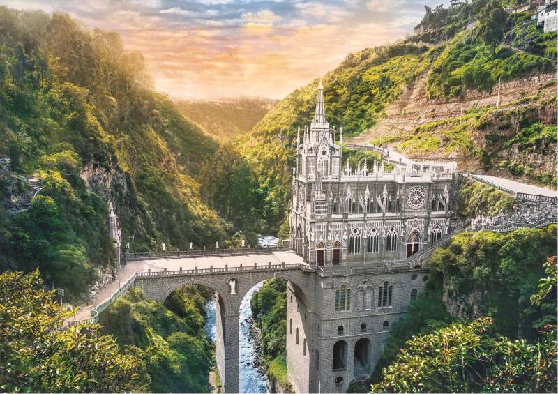 Пазл 1000 Trefl: Las Lajas Sanctuary, Colombia