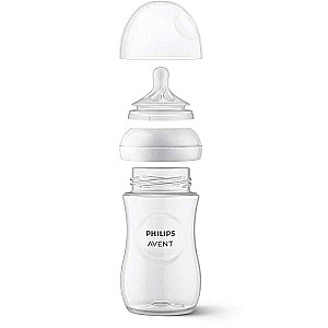 Stikla barošanas pudele Philips Avent Natural (dabiskais plūsma), 1 mēn+., 260 ml.