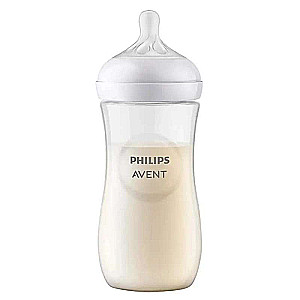 Stikla barošanas pudele Philips Avent Natural (dabiskais plūsma), 1 mēn+., 330 ml.
