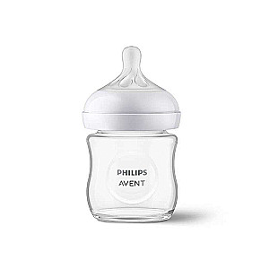 Stikla barošanas pudele Philips Avent Natural (dabiskais plūsma), 0 mēn+., 125 ml.