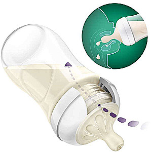 Stikla barošanas pudele Philips Avent Natural (dabiskais plūsma), 1 mēn+., 240 ml.