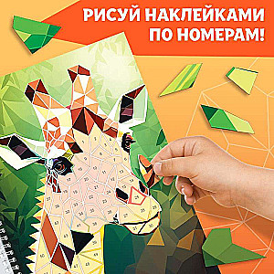 Zīmēšana ar uzlīmēm pēc numuriem. Izveido savu šedevru!