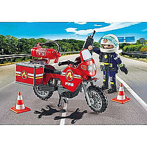 Playmobil - City Action: ugunsdzēsēju motocikls un naftas noplūde