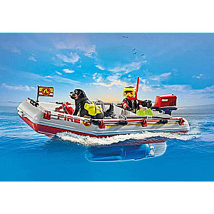 Playmobil - Ugunsdzēsēju brigādes laiva ar ūdens motociklu