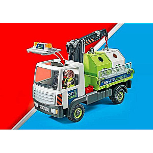 Konstruētājs - Playmobil stikla pārstrādes kravas automašīna ar konteineru