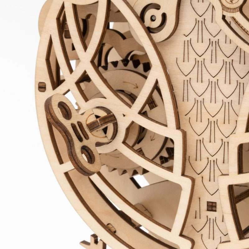 Деревянный 3D пазл ROBOTIME - Owl Clock 