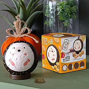 3D Puzle-kasīte + 10 stundas par naudu. Ezītis. 60 detaļas