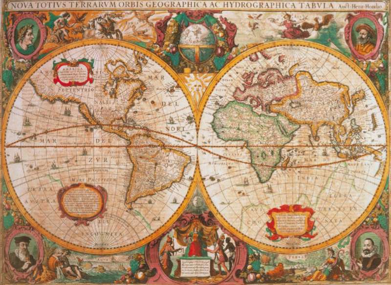 Пазл 1000 Clementoni: Древняя карта мира