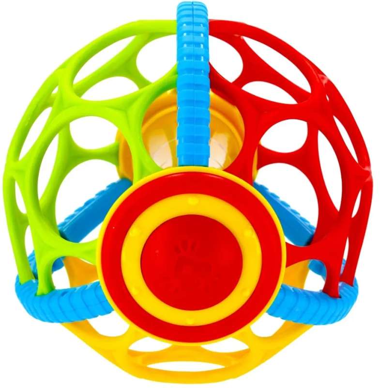 Развивающая игрушка - BamBam: Резиновый мячик с погремушкой 