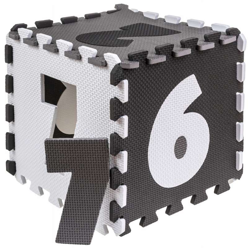 Модульный коврик-головоломка - Цифры, серый