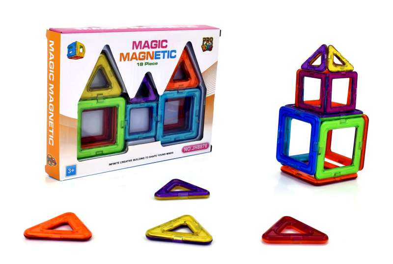 Детские магнитные блоки - Magic Magnetic, 18 элементов
