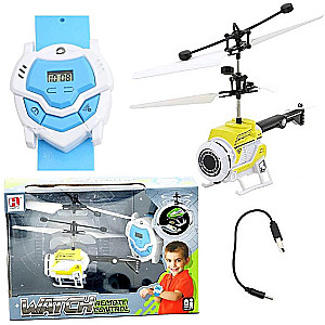 Helikopters ar pulksteni un gaismu + USB