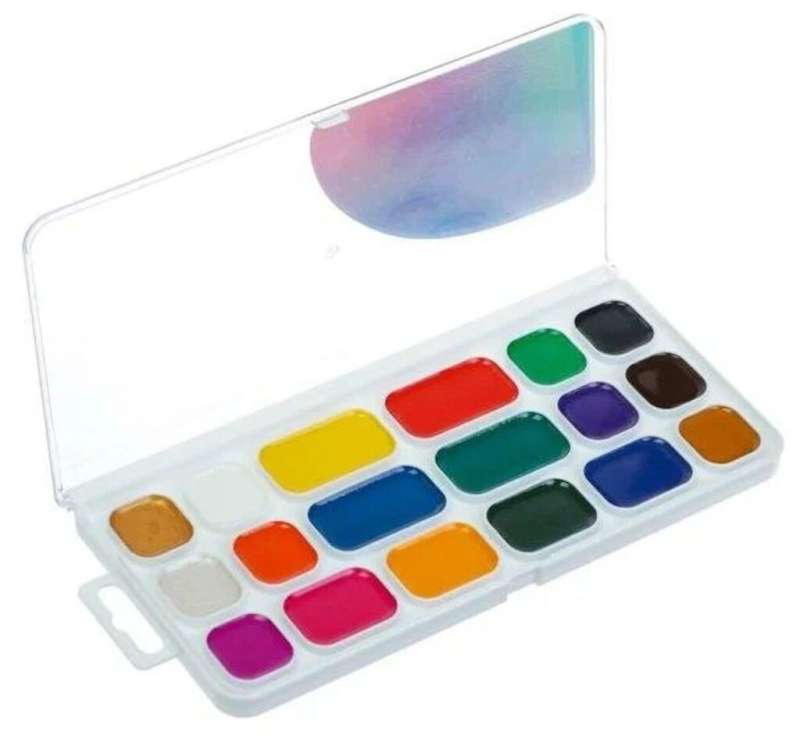 Akvarelis - Burvju palete, 18 krāsas, bez otas