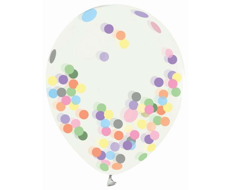 Helija baloni 12 - Krasaini konfeti. 4 gb 