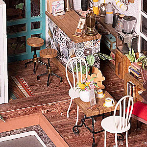 3D saliekama miniatūra ROBOTIME - Simon's Coffee Shop 