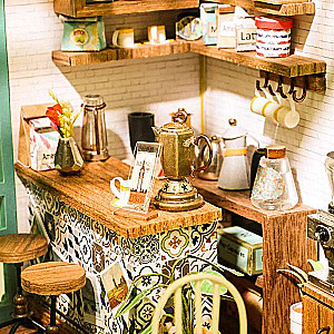 3D saliekama miniatūra ROBOTIME - Simon's Coffee Shop 