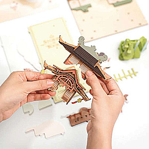 3D saliekama miniatūra ROBOTIME - Krītoša sakura