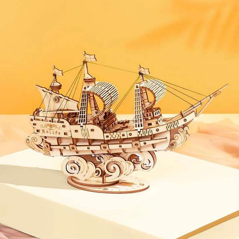 Деревянный 3D пазл ROBOTIME - Sailing Ship