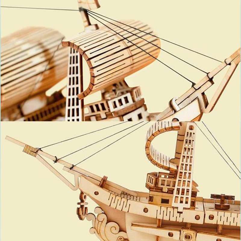 Деревянный 3D пазл ROBOTIME - Sailing Ship