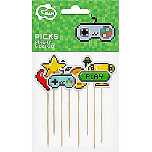 Papīra dekoratīvie elementi - Game On, 8 gab.