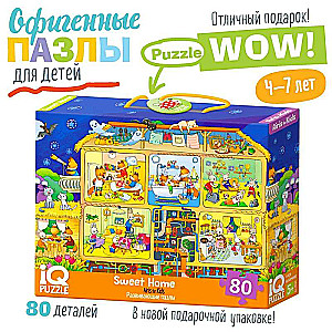 IQ Puzle ar attīstošo spēli 80 gab. Mīļš namiņš 5+
