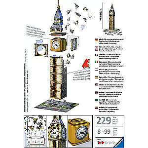 3D puzle Big Ben ar pulksteni