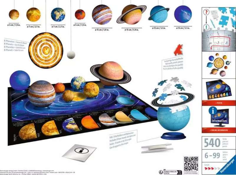 3D пазл 540 Солнечная система
