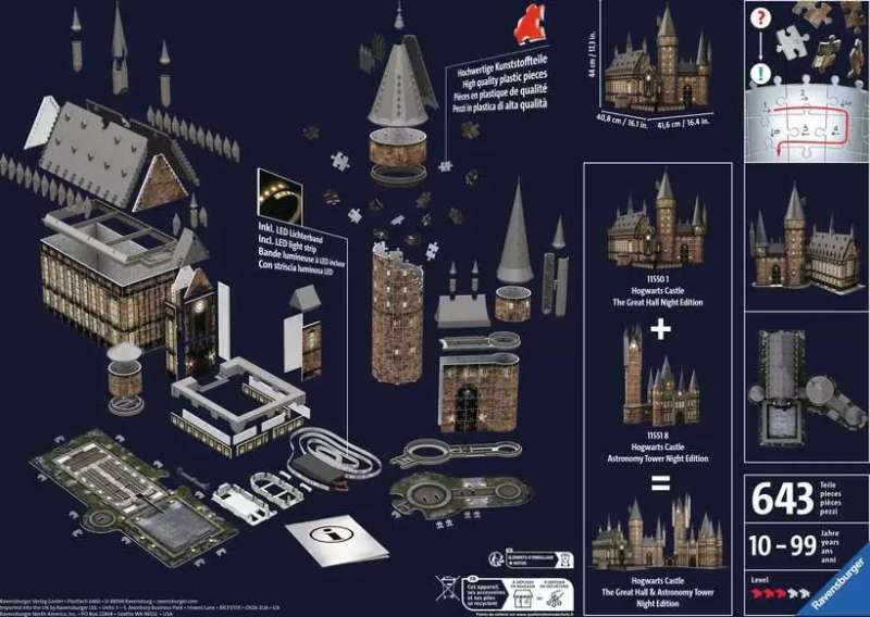 3D пазл Harry Potter Hogward Castle Night