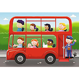 Puzle 4 in 1 transports, 2-3-4-5