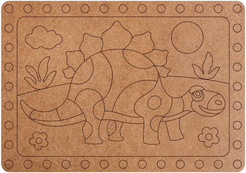 Набор для творчества - 3D картина из глины Динозавр