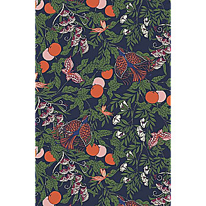 Dienasgrāmata William Morris Inspiration rozā un pelēkās lapas